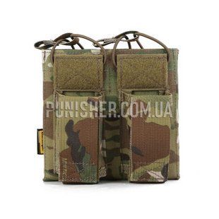 Emerson 5.56&Pistol Double Open Top Magazine Pouch, Multicam, 2, Molle, AR15/М4, M16, HK416, Glock, Fort 12, Fort 14, ПМ, For plate carrier, .223, 5.56, Cordura 500D