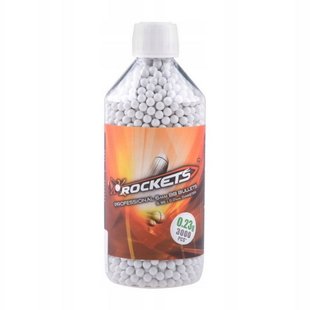 Rockets Professional BB Bullets 0,23 g 3000pcs, White, Standard, Balls, 0,23