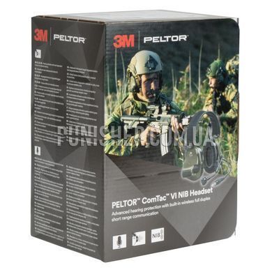 Активна гарнітура 3M Peltor ComTac VI PELTOR, Olive, С оголовьем, 20, PELTOR J11, Comtac VI, 2xAAA, Single