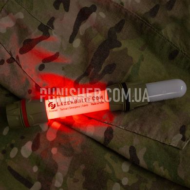 LazerBrite Single Mode Military Light, Tan, Flashlight, Battery, IR, Red