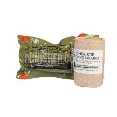 Эластичный бинт NAR Emergency Trauma Dressing (ETD) 4", Белый, Бинт эластичный