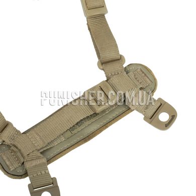 Ops-Core HEAD-LOC 4-Point H-Nape Chinstrap (Used), Tan, Harness system