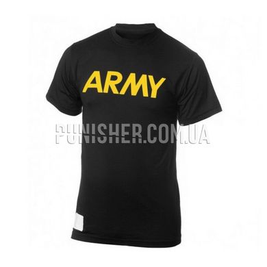 US ARMY APFU T-Shirt Physical Fit, Black, Large