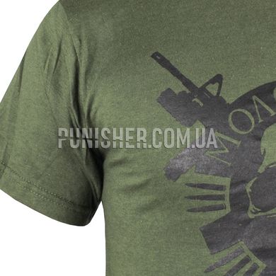 Футболка Rothco Molon Labe Skull, Olive Drab, Small