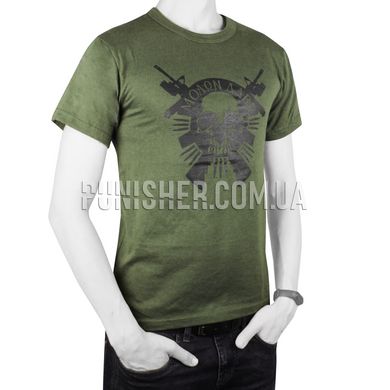 Rothco Molon Labe Skull T-Shirt, Olive Drab, Small