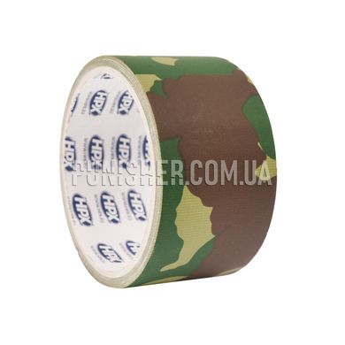 Камуфляжна армована стрічка HPX CAMO Tape 48мм х 5м, Woodland, Стрічка камуфляжна