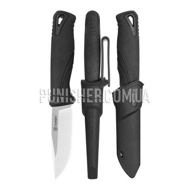 Нож Ganzo G807, Черный, Нож, С фиксированным лезвием, Гладкая