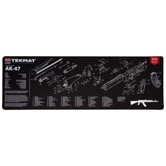 Килимок TekMat Ultra Premium 38 x 112 см з кресленням AK-47 для чищення зброї, Чорний, Килимок
