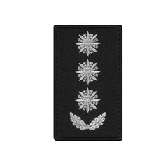 Shoulder-strap Police Colonel (pair) with Velcro 8х5cm, Black, Police, Colonel