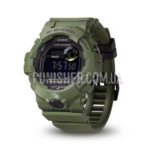 Casio G-Shock G-Squad GBD-800US-3ER Watch, Olive, Alarm, Day of the week, Second time zone, World time, Pedometer, Backlight, Stopwatch, Timer, Bluetooth, Sports watches