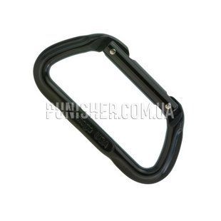 Omega Pacific Non-Locking D Carabiner, Black, Aluminum