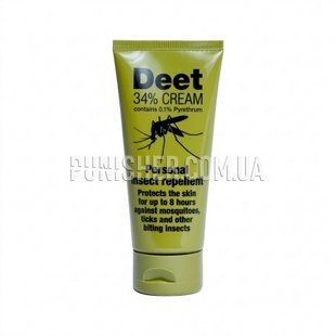 Крем-репеллент от комаров и клещей DEET 34%, 60 мл, Olive