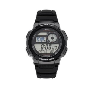 Casio Digital Sport AE-1000W-1BVEF Watch, Black, Alarm, Date, Day of the week, Month, Second time zone, Backlight, Stopwatch, Timer, Sports watches