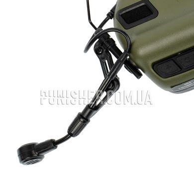 Активная гарнитура Earmor M32H Mark 3 MilPro с адаптерами на рельсы шлема, Foliage Green, С адаптерами, 22