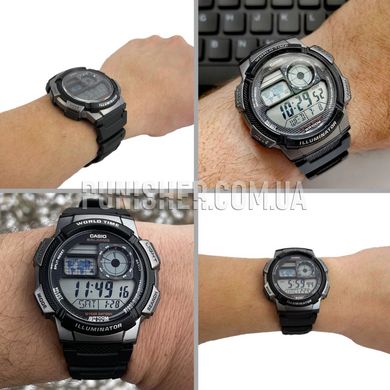Casio Digital Sport AE-1000W-1BVEF Watch, Black, Alarm, Date, Day of the week, Month, Second time zone, Backlight, Stopwatch, Timer, Sports watches