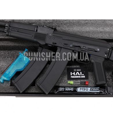 Гвинтівка тренувальна штурмова AK-74M страйкбольна Specna Arms SA-J01, Чорний, AK, AEG, Немає, 455