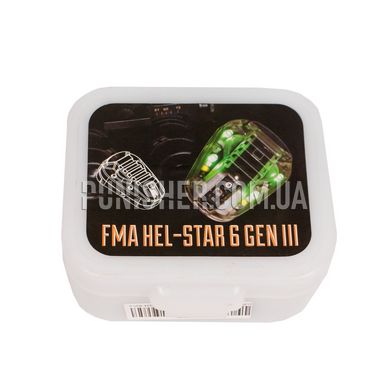 FMA Hel-Star 6 GEN III Helmet Mounted Light, Black, Green, White