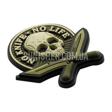 Нашивка M-Tac No Knife - No Life 3D PVC, Olive, ПВХ