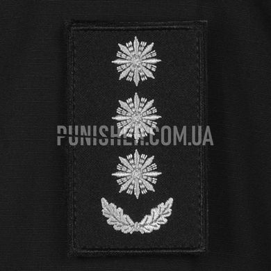 Shoulder-strap Police Colonel (pair) with Velcro 8х5cm, Black, Police, Colonel
