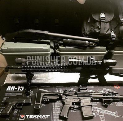 Килимок для чистки зброї TekMat 30 см х 91 см з кресленням AR-15, Чорний, Килимок