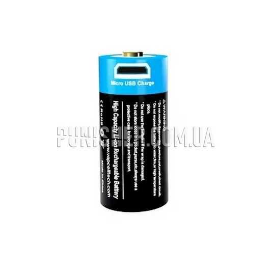 Vapcell 16340 P1608A 800 mAh Li-Ion 3.7V, 3 (RCR123A) Battery with USB.  Black buy with international delivery | Punisher.com.ua