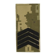 Погон M-Tac МО Старший сержант (4 лычки) на липучке, ММ14, Министерства обороны, Текстиль, Старший Лейтенант