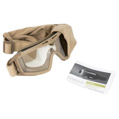 Revision Desert Locust Goggle with Clear Lens, Tan, Transparent, Mask