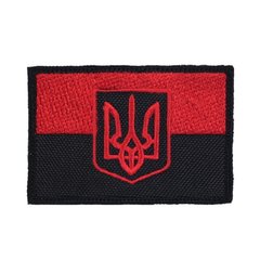 M-Tac Patch Flag Red-Black with Crest, Black/Red, Textile