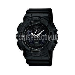Casio G-Shock GA-100-1A1ER Watch, Black, Alarm, Date, Day of the week, Month, World time, Backlight, Stopwatch, Timer, Tactical watch