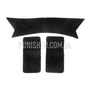 Комплект панелей з липучкою (Velcro) FMA для шолома FAST, MICH, ACH 3 шт, Чорний, Панель Velcro