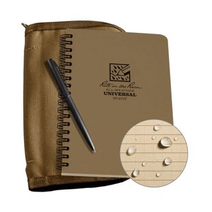 Всепогодний комплект для записів Rite in the Rain Side Spiral Kit з чохлом Tan, Tan, Блокнот