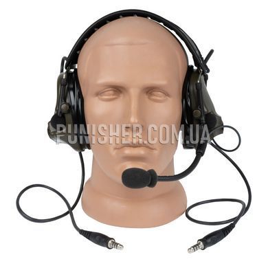 3M Peltor Comtac V Dual Comm Headset, Olive, Headband, 20, Comtac V, 2xAAA, Dual