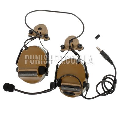 Z-Tac Comtac III EX Helmet Rail Adapter Set, Coyote Brown