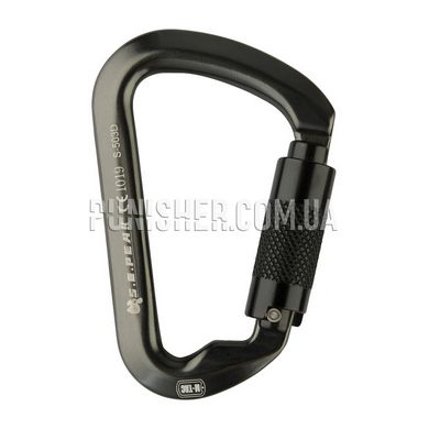 M-Tac 10cm Carabiner with Keylock Bayonet, Grey, Aluminum