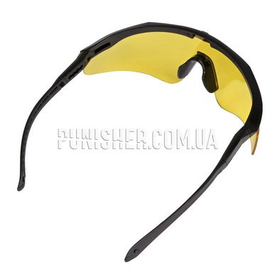 Комплект баллистических очков Revision Sawfly Max-Wrap Eyewear Deluxe Yellow Kit, Черный, Прозрачный, Дымчатый, Желтый, Очки, Large