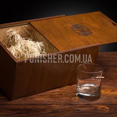 Gun and Fun Whiskey Glass Set with a bullet 7.62mm, Clear, Посуда из стекла