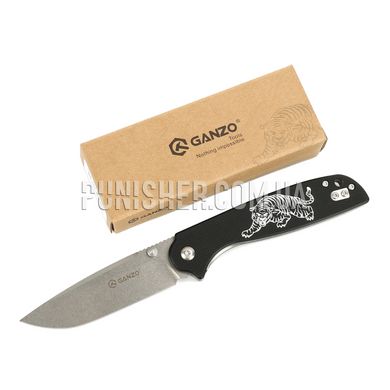 Ganzo G6803 Folding Knife Tiger 2022 (limited edition), Black, Knife, Folding, Smooth