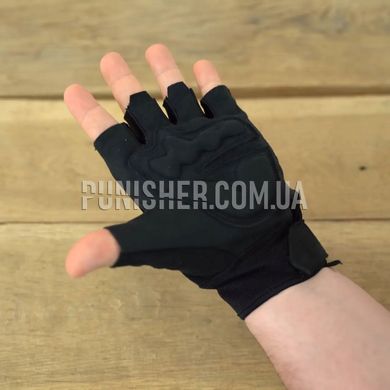 Рукавички Helikon-Tex Half Finger Mk2, Чорний, Small