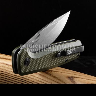 SOG Terminus SJ Folding knife, Olive Drab, Knife, Folding, Smooth