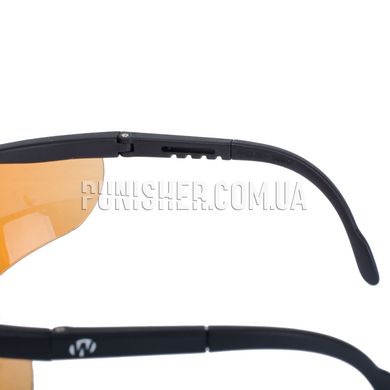 Спортивні окуляри Walker’s Impact Resistant Sport Glasses з бурштиновою лінзою, Чорний, Бурштиновий, Окуляри