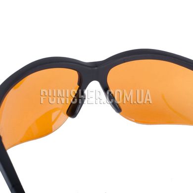 Walker's Impact Resistant Sport Glasses with Amber Lens, Black, Amber, Goggles