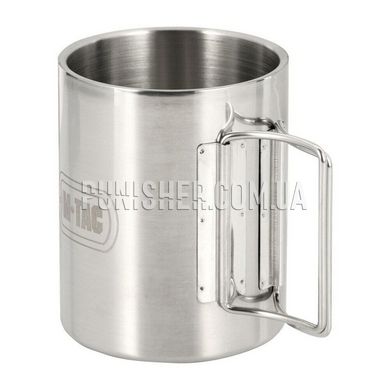 M-Tac Thermo Mug with Folding Handle, Silver, Термопосуда