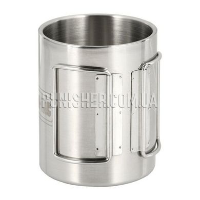 M-Tac Thermo Mug with Folding Handle, Silver, Термопосуда