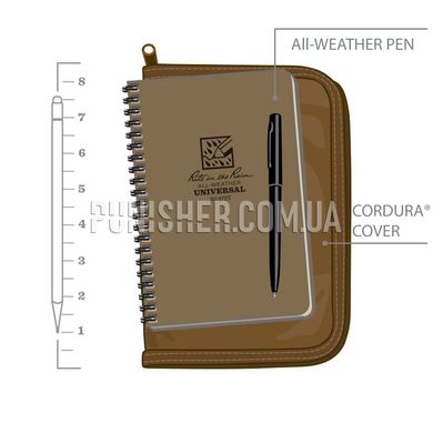 Rite in the Rain Side Spiral Kit with Tan Case, Tan, Notebook