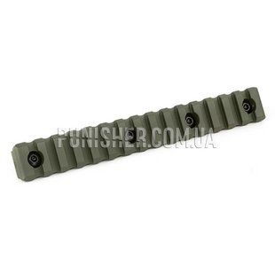 Планка Пикатинни КРУК CRC 9018на 15 слотов с креплением M-Lok, Olive Drab, M-Lok, Кронштейн
