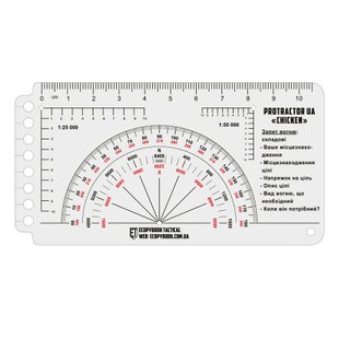 ECOpybook Protractor UA Chicken Ruler, Clear, Ruler