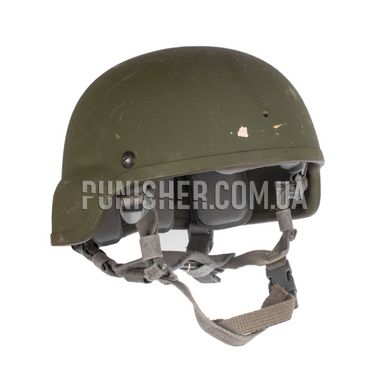 MSA MICH Ballistic Kevlar Helmet (Used), Olive, Large