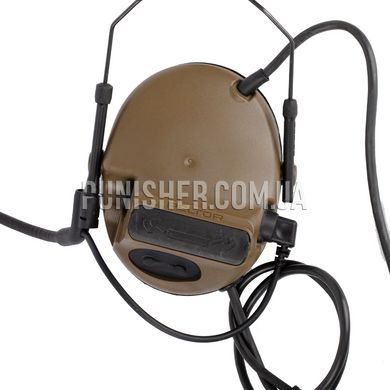 Peltor Сomtac III headset DUAL Headset with Helmet Rail Mounts (Used), Coyote Brown, Neckband, With adapters, 22, Comtac III, 2xAAA