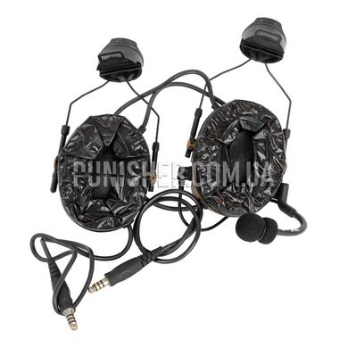 Активная гарнитура Peltor Сomtac III headset DUAL с креплениями на рельсы шлема (Было в употреблении), Coyote Brown, Подшлемные, С адаптерами, 22, Comtac III, 2xAAA