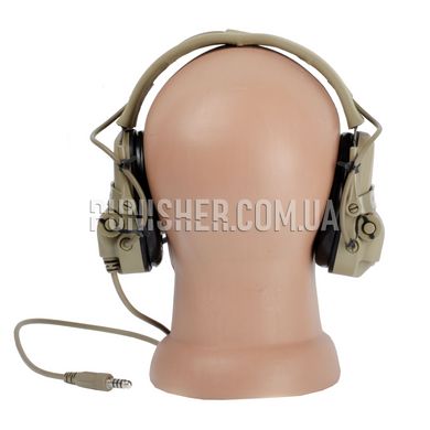 Ops-Core AMP Communication Headset, U-174, NFMI, Tan, 22, Single